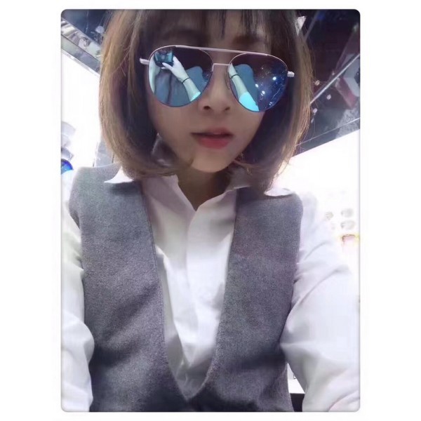 Thom Browne TB-104 Sunglasses Double Plating Blue Lenses
