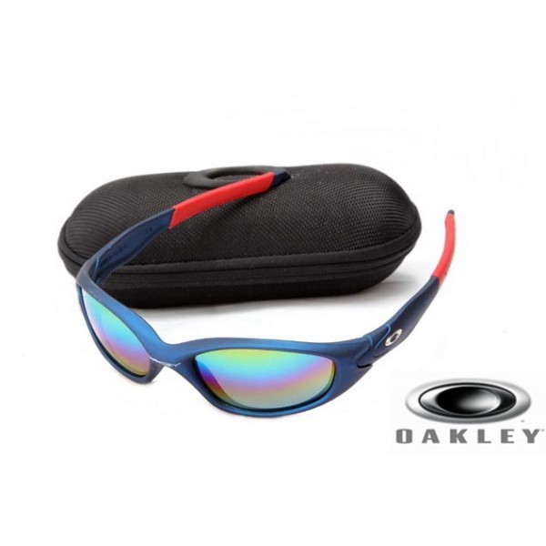 Oakley Straight Jacket Sunglasses Dark Blue Frame Colorful Lens OAKLEY201567201