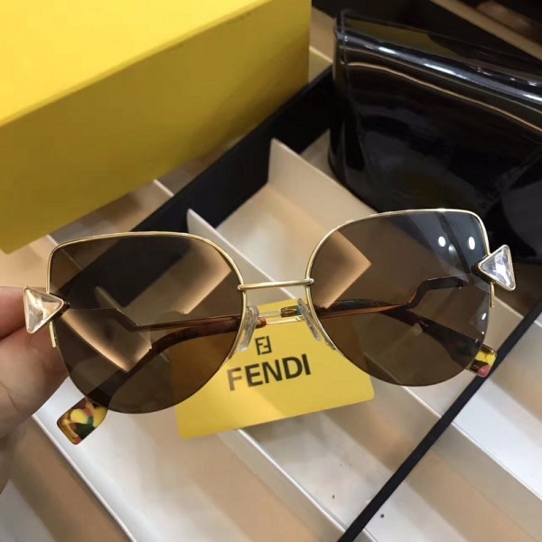 Fendi FF0242-S Iridia Cat-Eye Sunglasses Black White