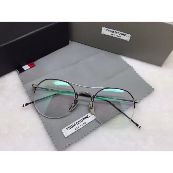 Men's Women's Thom Browne TB903 Glasses Black Silver Frame