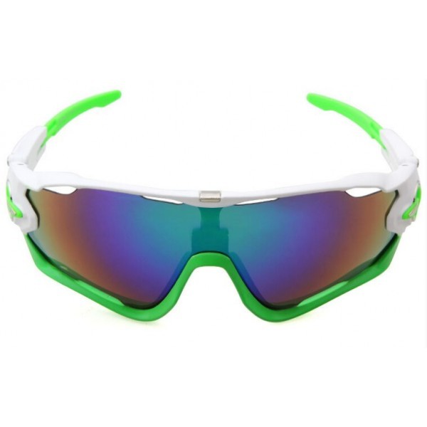 Oakley Sunglasses Jawbreaker White Green Frame Sapphire Iridium Lens