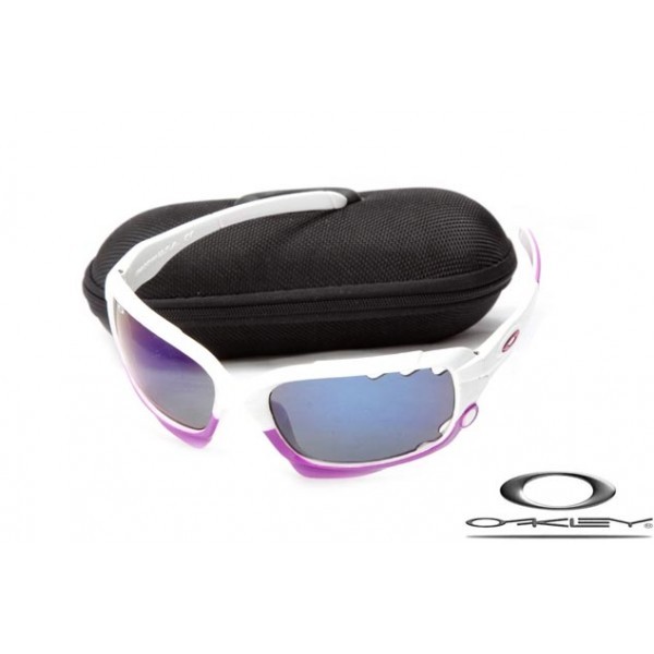 Oakley Jawbone Sunglasses White Frame Blue Iridium Lens OAKLEY20156235