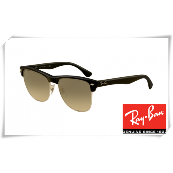 Ray Ban RB4175 Clubmaster Oversized Sunglasses Black Frame Grey Gradient Lens