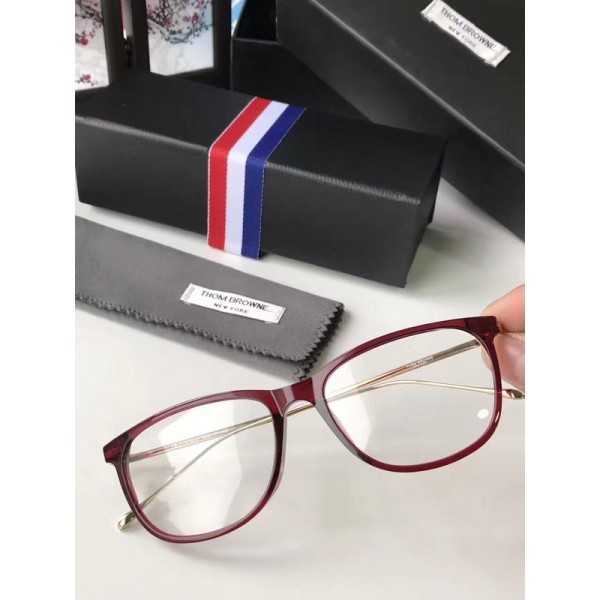 Thom Browne TB-916 Square Frame Glasses Red Frame