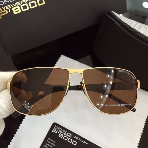 Porsche Design Sunglasses Gold Brown