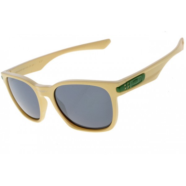 Oakley Garage Rock Sunglasses Round Matte Bone Frame Dark Grey Iridium Lens