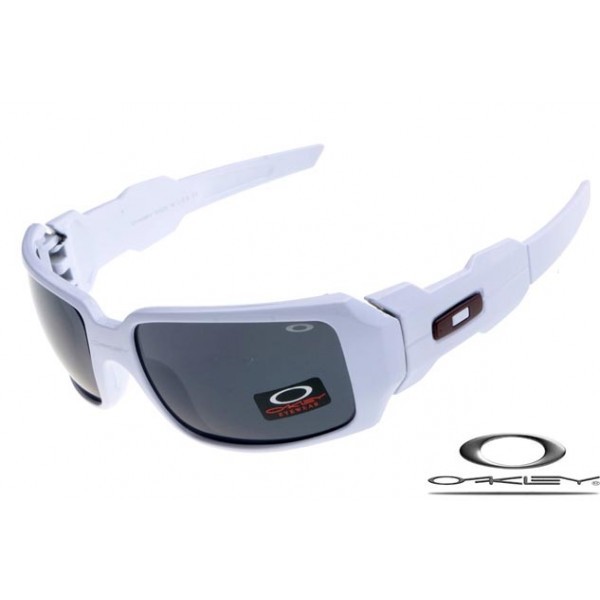 Oakley Oil Drum Sunglasses White Frame Gray Iridium Lens OAKLEY20156265