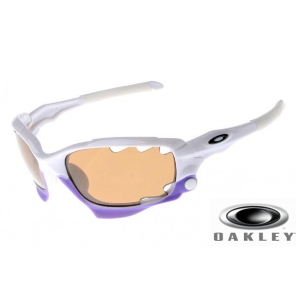 Oakley Racing Jacket Sunglasses White / Brown Vented Iridium