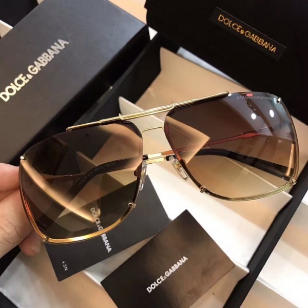 Men's Dolce amp; Gabbana Sunglasses Gold Brown