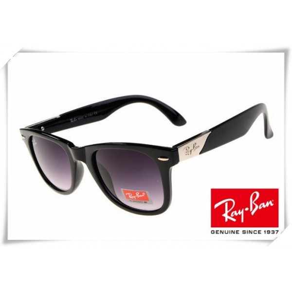 Ray Ban RB2157K Ultra Wayfarer Sunglasses Black Frame Purple Gradient Lens
