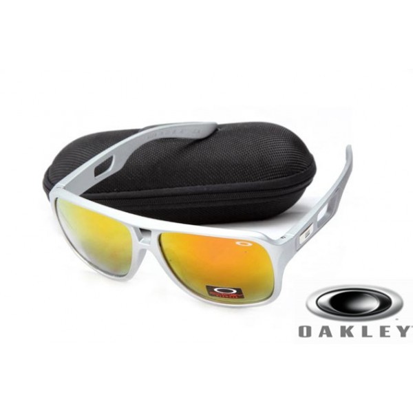  oakley dispatch II sunglasses Silver Frame Yellow Lens OAKLEY201567300