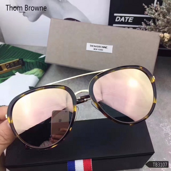 Men's Women's Thom Browne 3107 Polarized Sunglasses Havana Pink