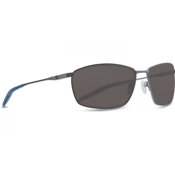 Costa Turret Matte Dark Gunmetal + Deep Blue / Black Sunglasses