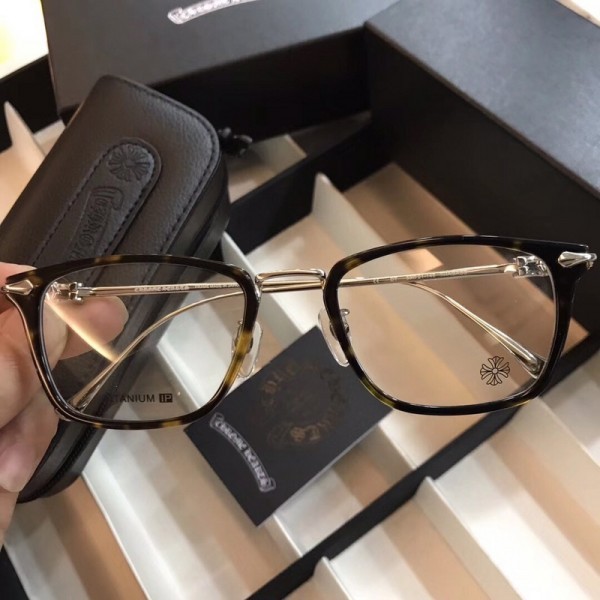 Chrome Hearts Small Square Eyewear Black Havana Frame