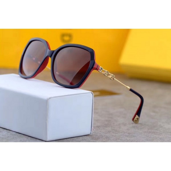 Fendi FD0060 Fashion Sunglasses Black Lenses Red Frame