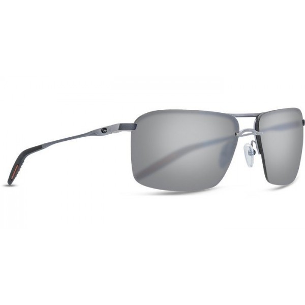 Costa Skimmer Matte Silver + Translucent Grey / Orange Sunglasses
