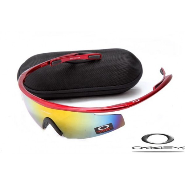 Cheap Oakley M2 Frame Sunglasses Polishing Red Frame Yellow Blue Lens
