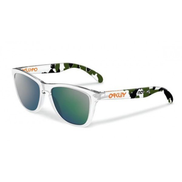 Knockoff Oakleys frogskins Camo transparent Frame Green Lens O8001