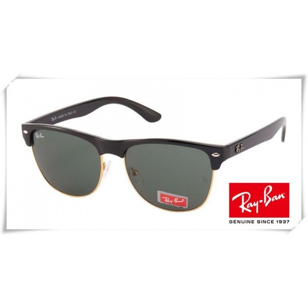 Ray Ban RB4175 Clubmaster Oversized Sunglasses Black Frame Grey Lens