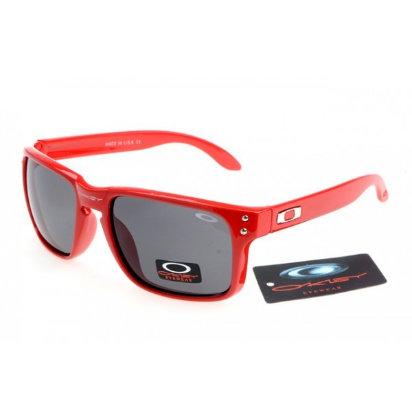 Oakley Holbrook Sunglasses Polishing Red Frame Gray Lens