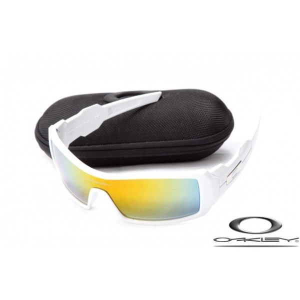 Oakley Oil Drum Sunglasses White Frame Yellow Blue Lens OAKLEY20156393