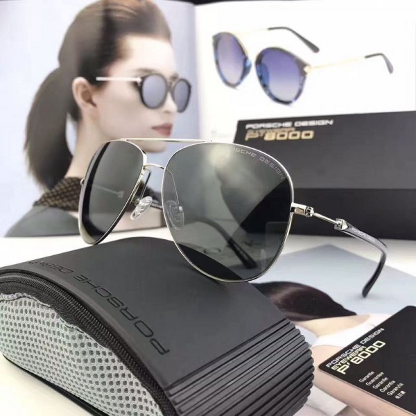 Porsche Design Silver Lens Eyewear Sunglasses Polarized Army Green