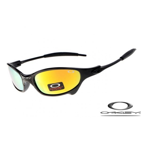 Oakley Juliet Sunglasses Polishing Black Frame Fire Yellow Iridium Lens