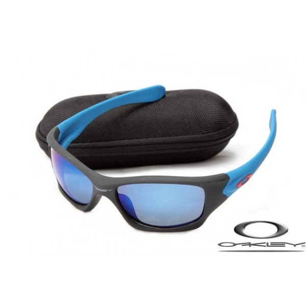 Oakleys Pit Bull Sunglasses Frosting Black Blue Frame Blue Iridium Lens OAKLEY20156246