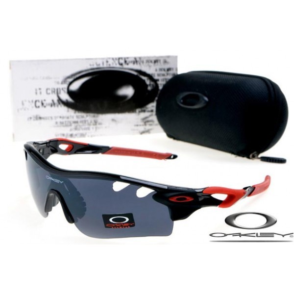 Oakley wholesale RadarLock Path Sunglasses Mens Polished Black Vented Gray Iridium Lens