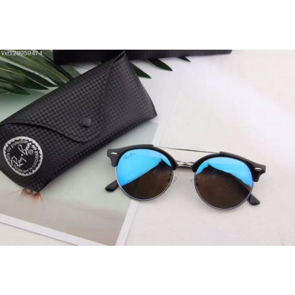 Ray Ban js044 Polarized Sunglasses Blue Lenses Black Frame