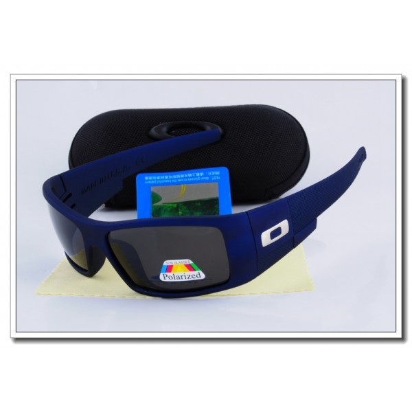 Cheap Oakley Oil Rig Polarized Sunglasses RoyalBlue Frame Slate grey Iridium Lens Sale