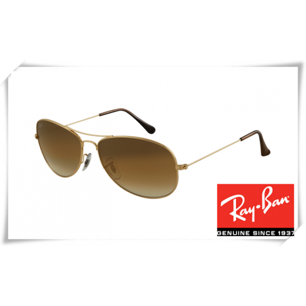 Ray Ban RB3362 Cockpit Sunglasses Arista Frame Crystal Brown Gradient Lens