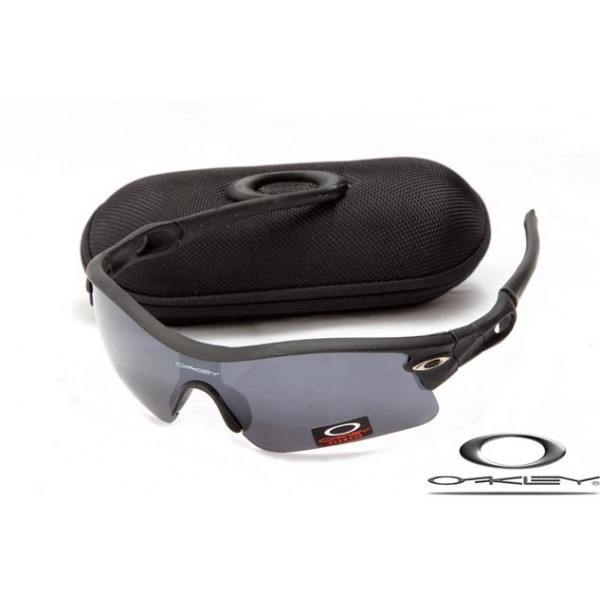 Cheap Oakleys Radar Path Sunglasses Reluster Black Frame Gray Lens For Sale