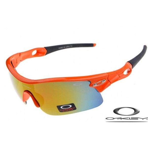 Wholesale Oakley Radar Pitch Sunglasses Polishing Orange Frame Yellow Blue Lens