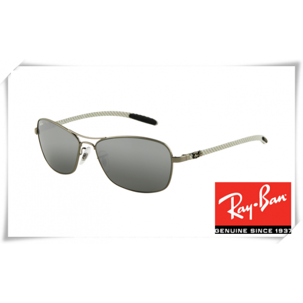 Ray Ban RB8302 Tech Sunglasses Gunmetal Frame Grey Lens