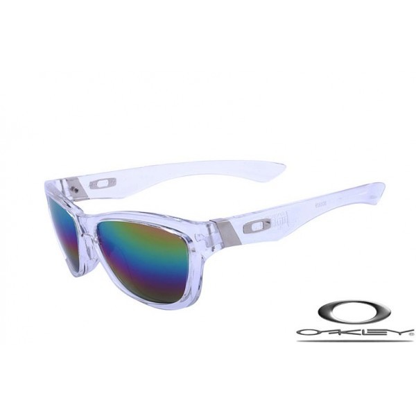 Oakley Jupiter Sunglasses Transparent Frame Blue Iridium Lens OAKLEY20156314