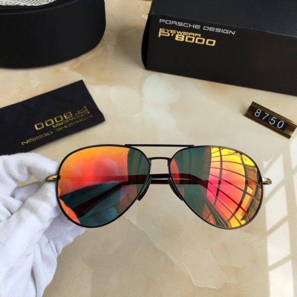 Porsche Design Black P8750 Sunglasses Polarized Orange