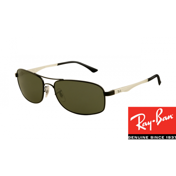 Ray Ban RB3483 HighStreet Sunglasses Black Frame Green Lens