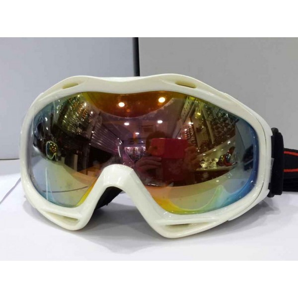Oakley Goggle A Frame Polishing White Frame Yellow Blue Lens