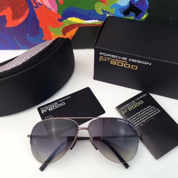 Mens Porsche Design P8811 Sunglasses Light Black