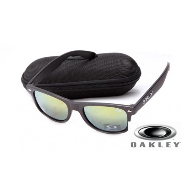  Oakley Frogskins Sunglasses Black Frame Ice Blue Lens OAKLEY201567361