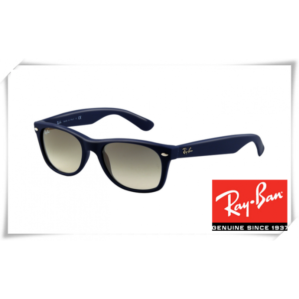 Ray Ban RB2132 New Wayfarer Sunglasses Blue Frame Grey Gradient Lens