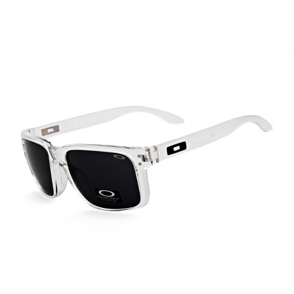 Oakley Holbrook Sunglasses Transparent Frame Black Lens