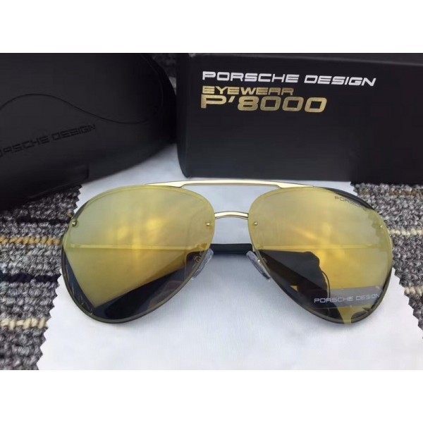 Porsche Design Gold P'8000 Sunglasses Yellow