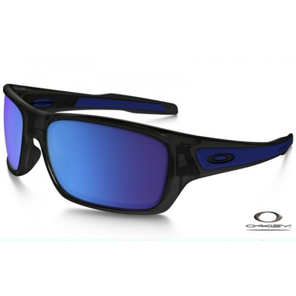 Oakley Turbine Sunglasses Black Frame Blue Lens