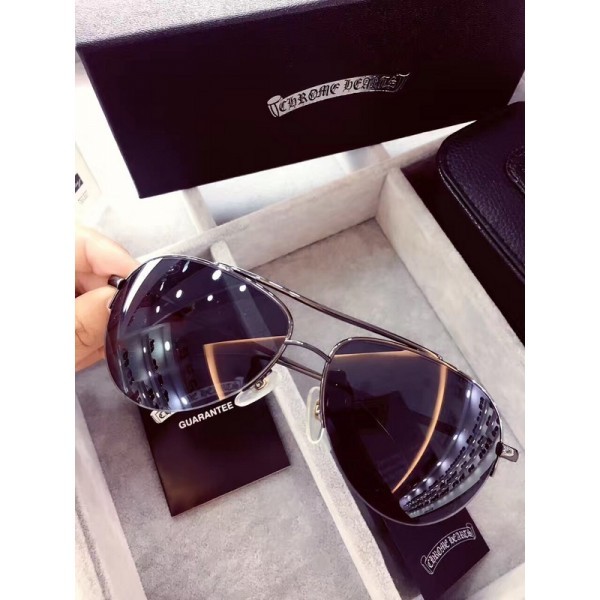 Chrome Hearts Sunglasses Black Lenses Ancient Silver Frame