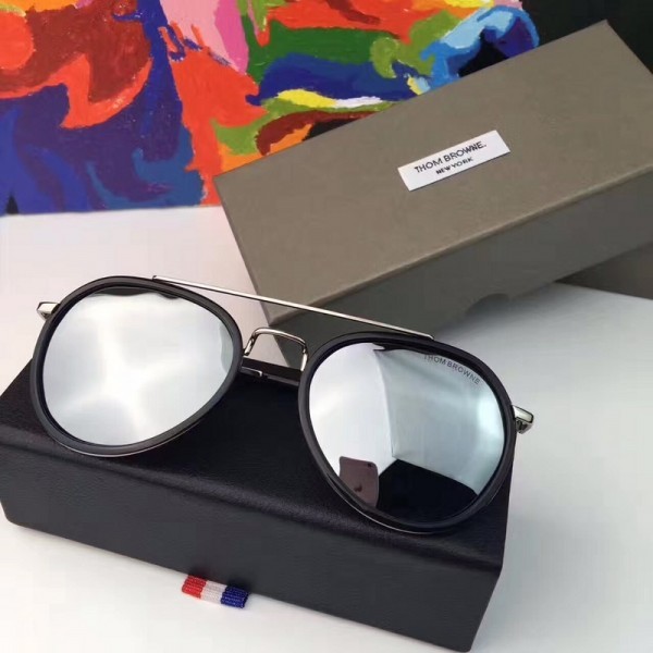Thom Browne TB938 Sunglasses Gray Lenses Black Frame