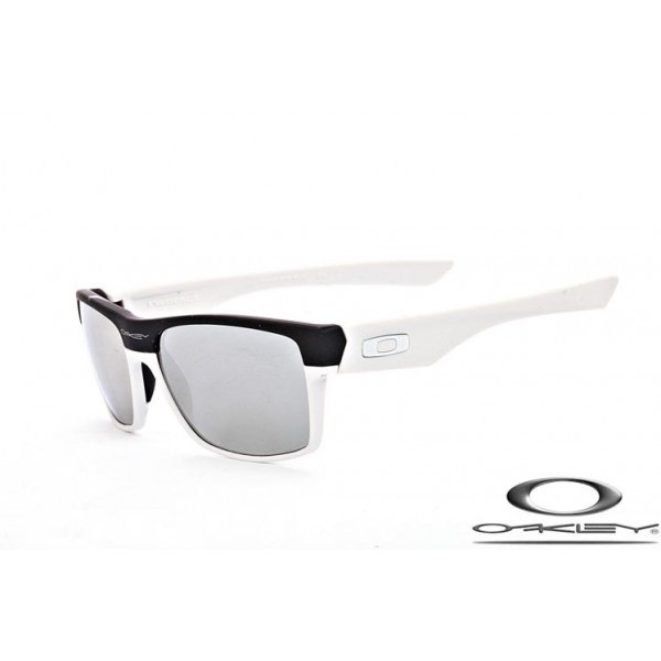 Cheap Oakley TwoFace Sunglasses Black White Frame Gray Silver Iridium Lens