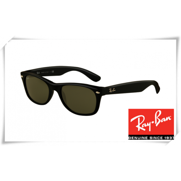 Ray Ban RB 2132 New Wayfarer Sunglasses Black Frame Green Lens