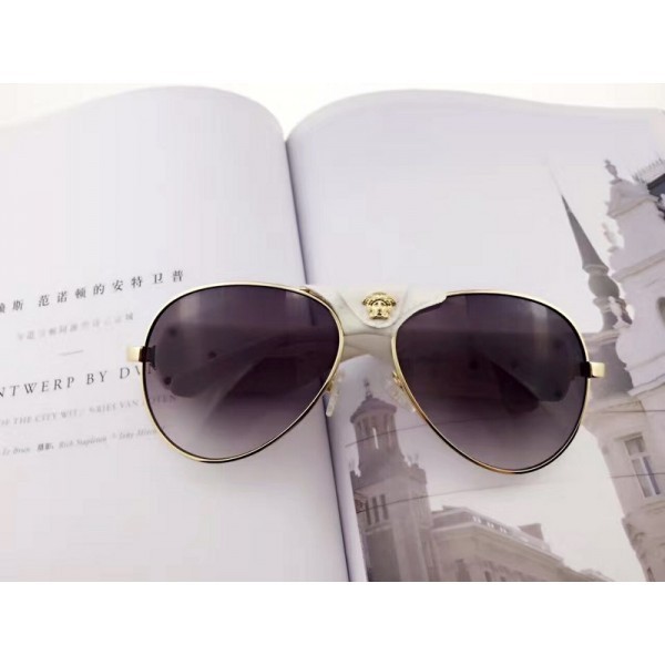 Women's Versace Sunglasses Medusa Logo Brown White